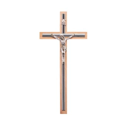 Krzyż drewniany jasny brąz z paskiem 20 cm Nr.2
